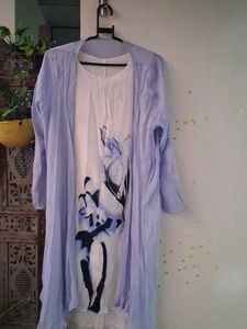 Floral Print Dress With Shrug