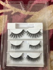 Huda girl Eyelashes,black,handmade,natural,3 Pairs