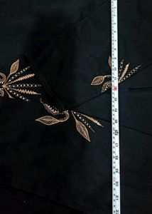 Black Abaya with Gold Embroidery