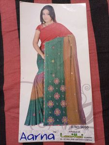 Daily wear,Multi colour saree with blouse ♥️💚💛