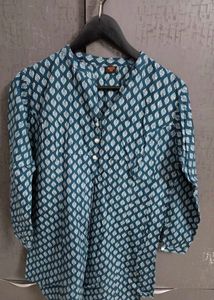 Teal Printed Kurta