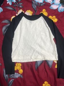 Two-Tone Long Sleeve Top