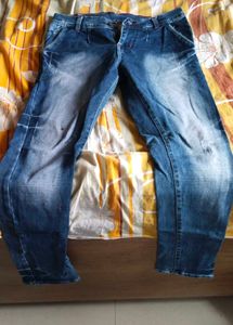 Blue Washed Denim Jeans