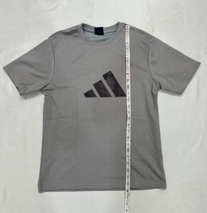 Adidas Grey Logo T-Shirt | Cotton Casual Gym Wear