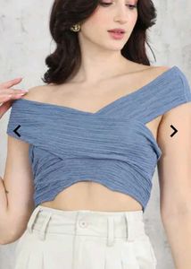 Stylish Blue Crop Top