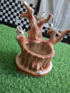 Vintage Ceramic Bird &amp; Deer Figurine