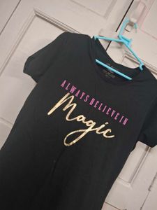 Black Graphic Print T-Shirt