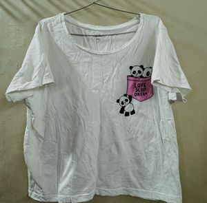 Cute Panda Pocket T-Shirt