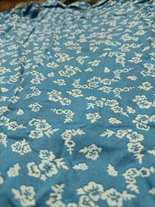Blue Floral Button-Up Shirt