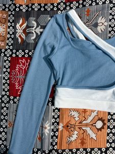 Littlebox Blue &amp; White Top