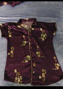 Satin Floral Nightshirt