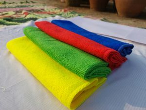 Microfiber Cleaning Towel 280 GSM 4 Pcs Multicolor