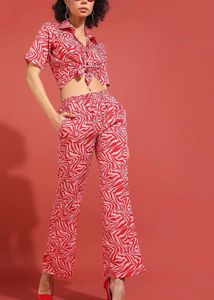 Red Zebra Print Co-ord Set