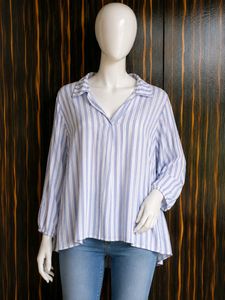 Striped V-Neck Tunic Top
