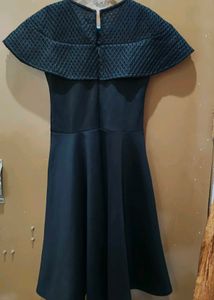 cottage theme black mini dress