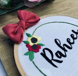 Customisable Name Hoop