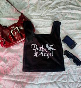Black Dark Angel Tank Top