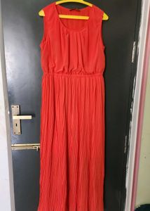109 F maxi dress coral orange