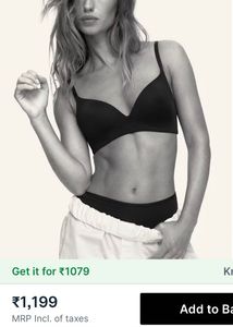 H&M classic black bra