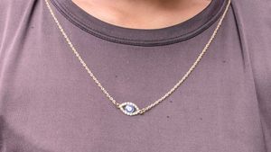 Layered Pearl Necklace Gold Tone