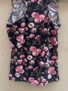 Floral Print Racerback Tank Top