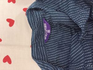 Stylish Blue Striped Kurta Set