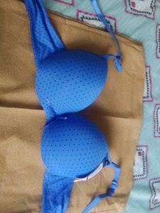 Blue Polka Dot Bra