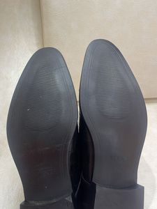 Men's Black Leather Monk Strap Shoes