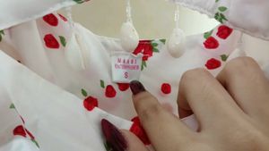 White Floral Print Dress