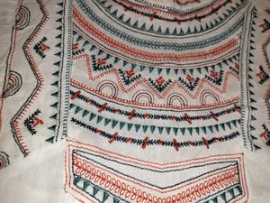 Boho Embroidered White Tunic kurti Top