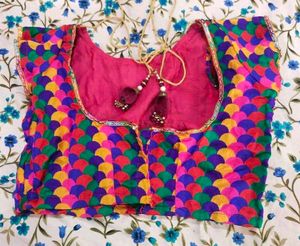 Colorful Embroidered Indian Blouse