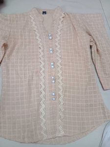 Elegant Lace Trim Kurta