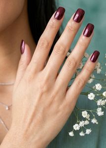 Magical Maroon Press On Handmade Nails