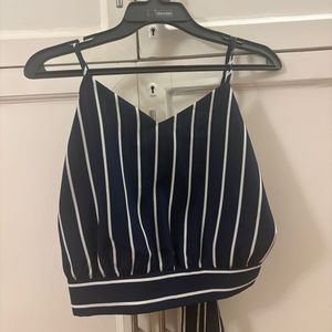 Navy Striped Cami Top