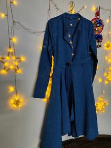 Stylish Blue Long Jacket