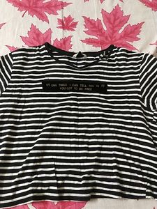 Black And White Strip Top
