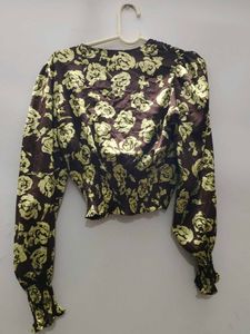 Floral Print Twist Front Crop Top