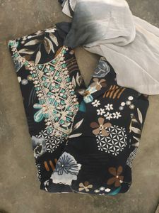 Print Kurta Set cotton fancy party wear