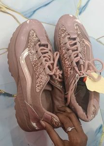 Pink Glitter Fashion Sneakers