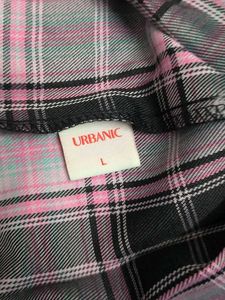 Gothic/Alt Pink Plaid Pleated Mini Skirt