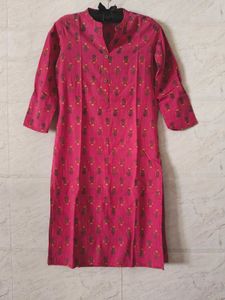 Pink Printed Kurta