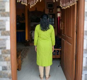 Vibrant Lime Green Kurta