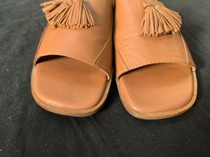 Nappa Dori Handcrafted Tan Leather Tassel Sandals