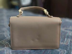 Embroidered Chain Handle Handbag