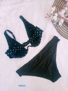 Black Polka Dot Bikini Set