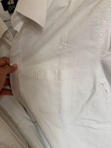 H&amp;M Men's White Button-Up Shirt