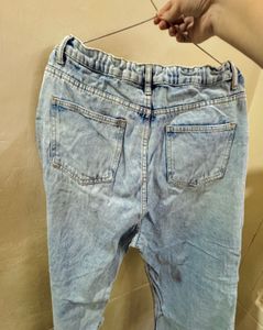 Acid Wash Wide Leg Jeans
