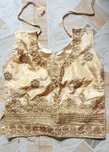 Exquisite Embellished Gold Blouse