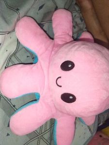 Reversible Blue & Pink Octopus Plush Toy