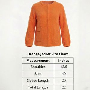Vibrant Orange Knit Cardigan